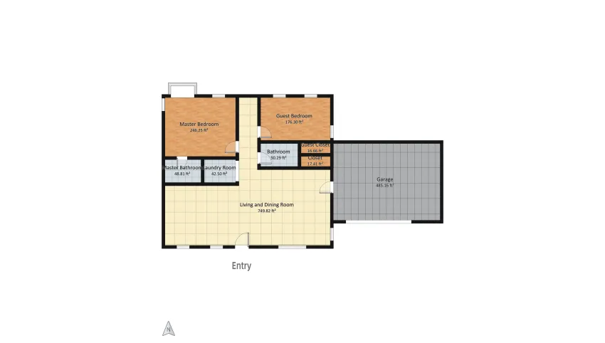 Single woman house, Indiana floor plan 170.31