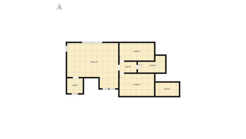 earthy/boho sydney apartment floor plan 152.35