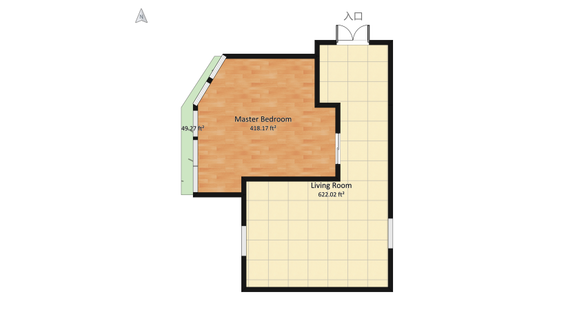 Modern Boho :3 floor plan 109.39