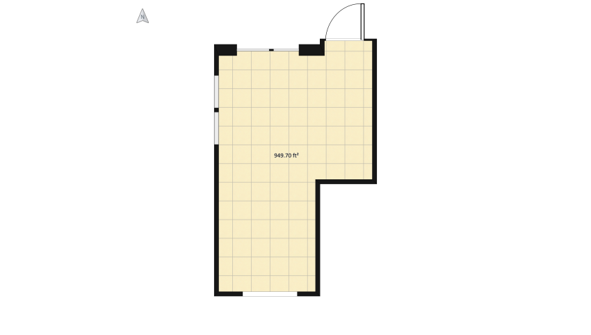 Multi Floor Demo 3 - Living room with tall ceiling floor plan 93.47