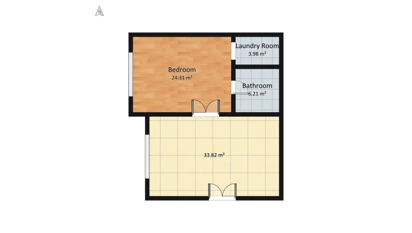 Modern Apartment floor plan 75.99