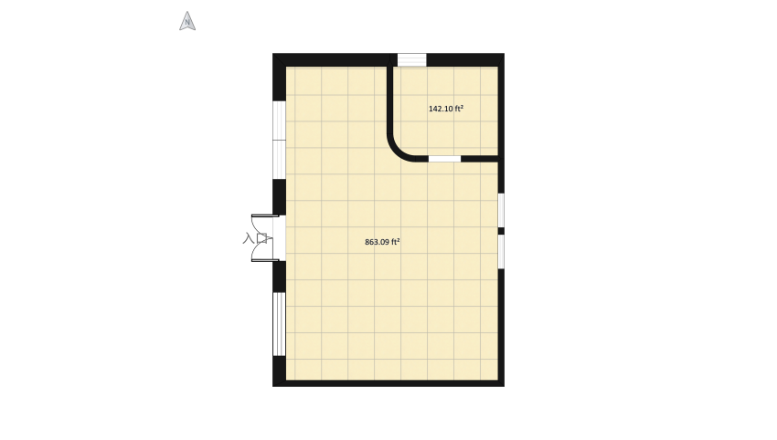 Trendy Minimalist Studio Home floor plan 102.6