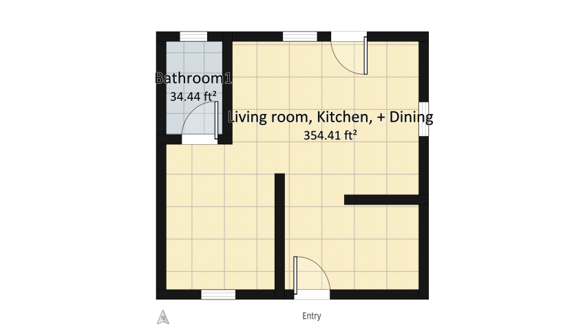 Small Home floor plan 71.15