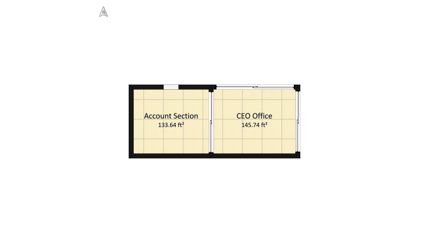 Office partition for CEO and GM floor plan 29.55