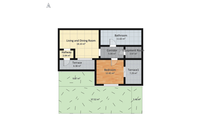 One Bedroom Apartment floor plan 131.05