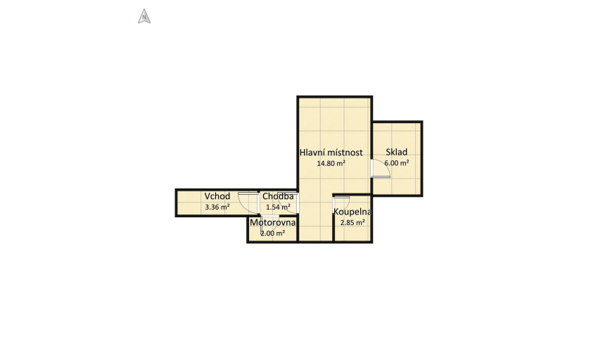 kryt - varianta 2 - 31 m2_copy floor plan 33.35