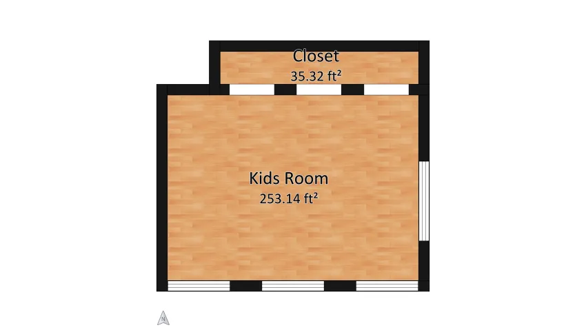 Fun Kids Room floor plan 26.8