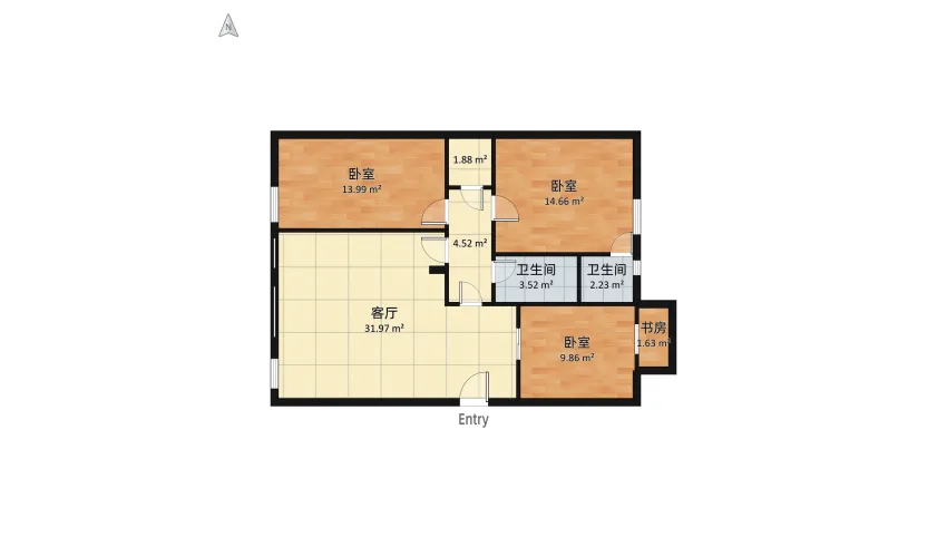 Appartamento Vista Mare floor plan 93.09