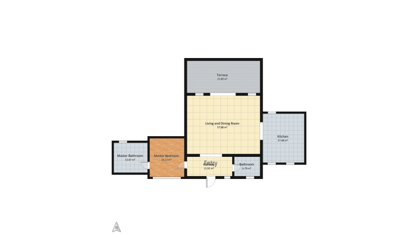 Natural wood style for web floor plan 167.78
