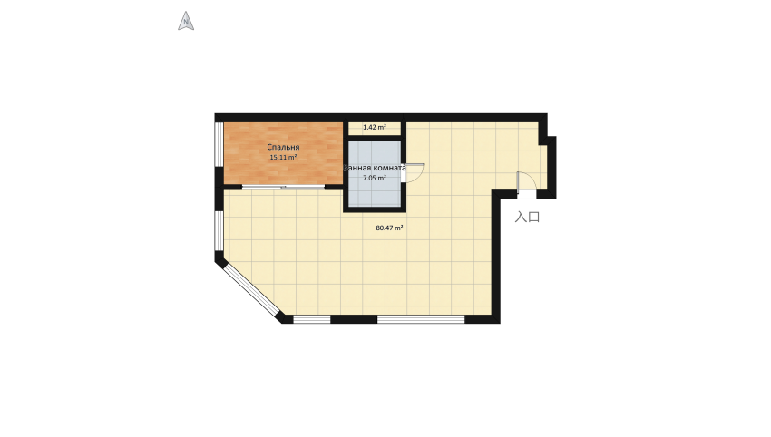 Scandinavian style design floor plan 117.57