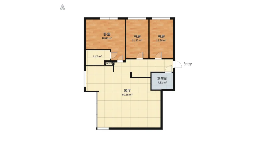 Mieszkanie 1 floor plan 122.17