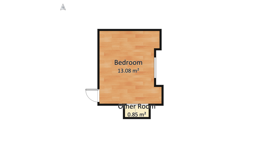 Mai's bedroom floor plan 14.96