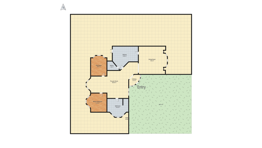 A small baroque mansion floor plan 1396.86