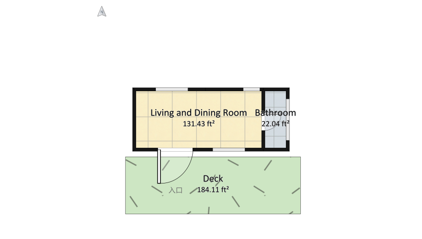 Minimalist Tiny Home floor plan 32.89