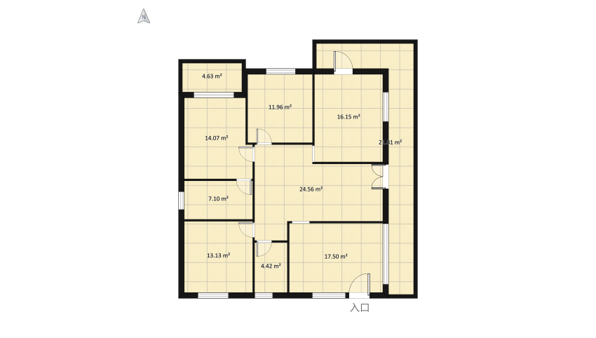 Small Apartment  floor plan 151.45