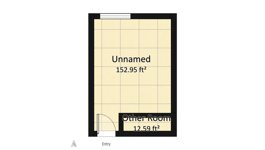 15-Squared Meter Apartment floor plan 15.38