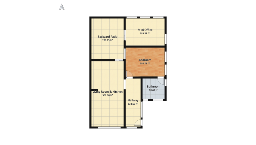 Student Apartment floor plan 122.1