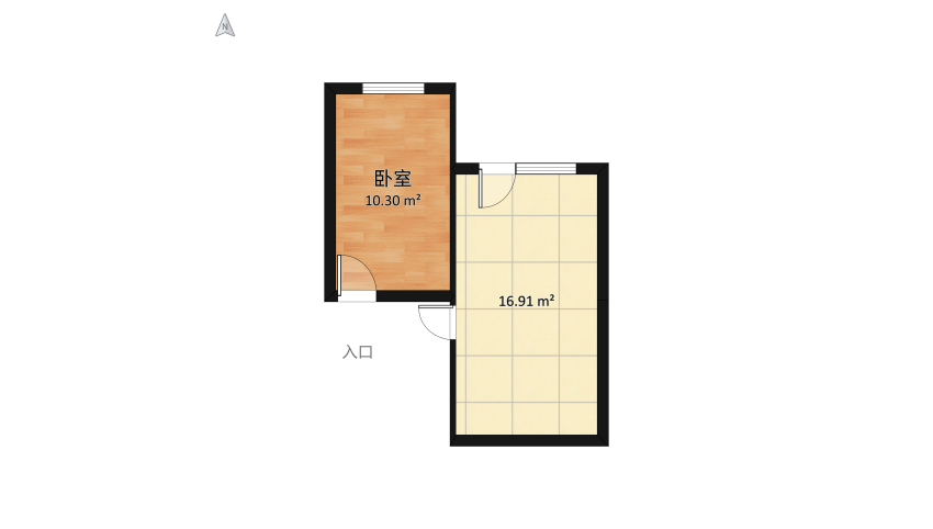 Children's room and bedroom floor plan 30.38