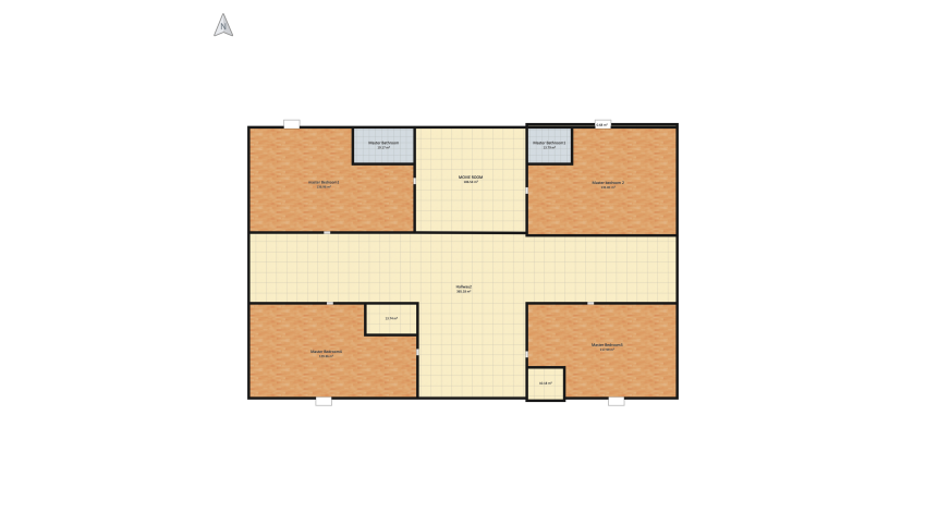 Gus's Dream house SECOND FLOOR floor plan 1099.27