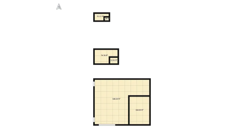 SINGLE BEDROOM AND WASHROOM floor plan 85.89