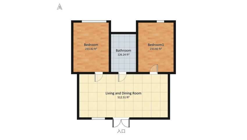 Apartment for two floor plan 112.76