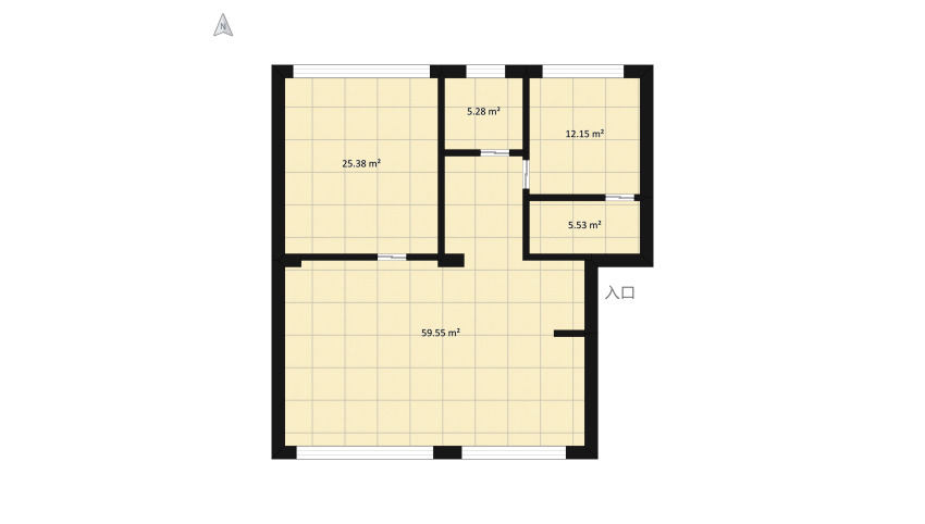 Progetto arredamento unità abitativa floor plan 122.18
