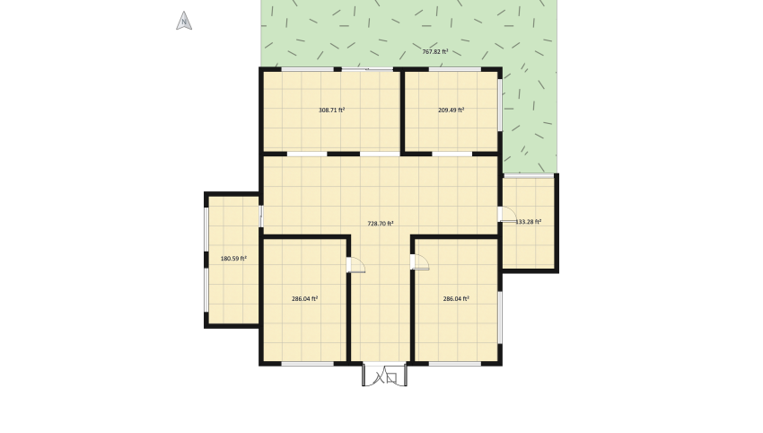 #T-ShapedContest - Colorfull paradise floor plan 289.06