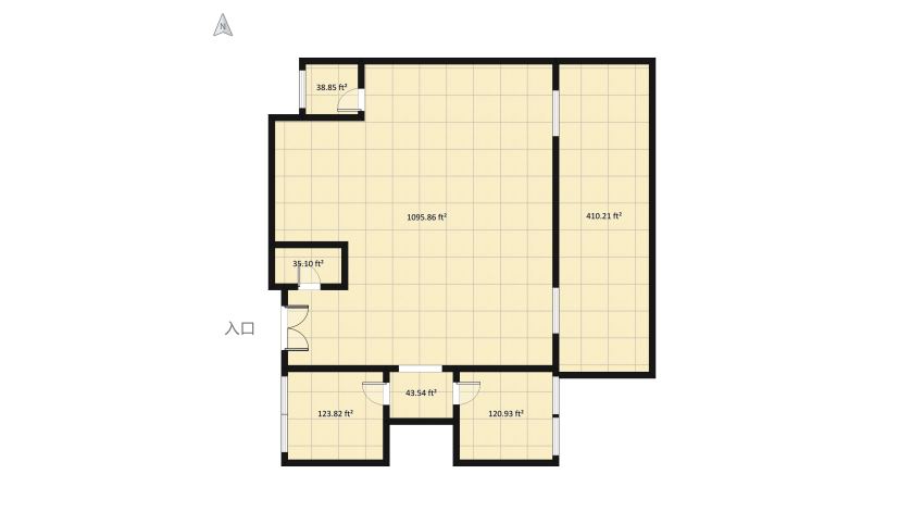 Apartment vintage floor plan 371.67