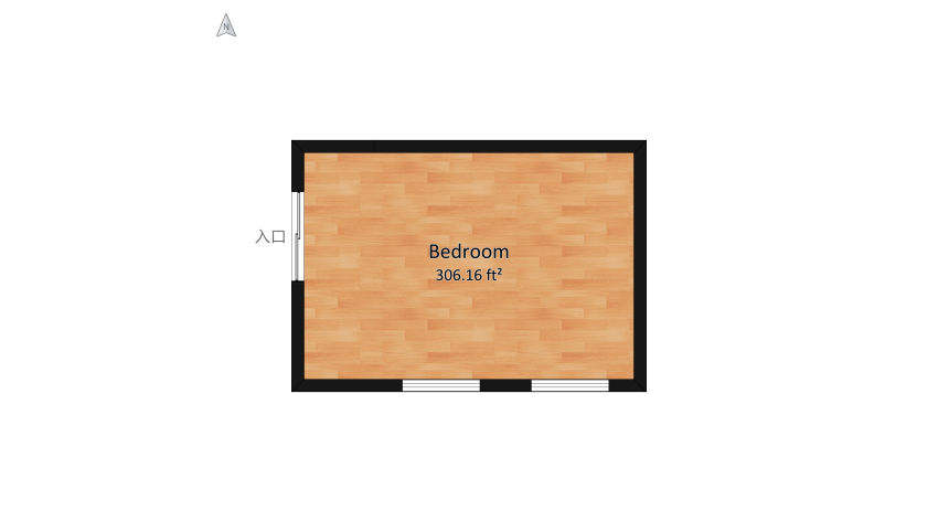 Boho Bedroom floor plan 31.11