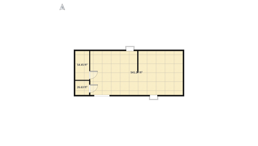 Studio floor plan 61.37