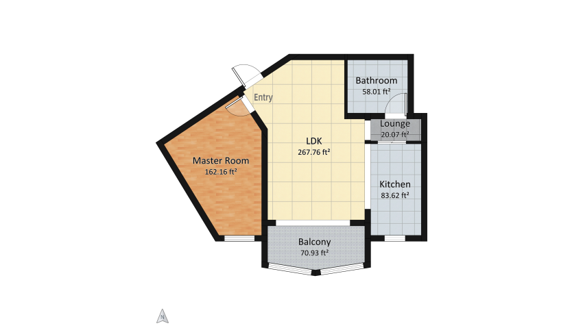 Room 3 - Honeycomb Element floor plan 61.56