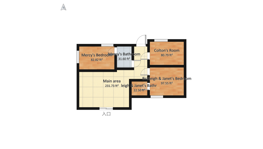 Apartment floor plan 59.87