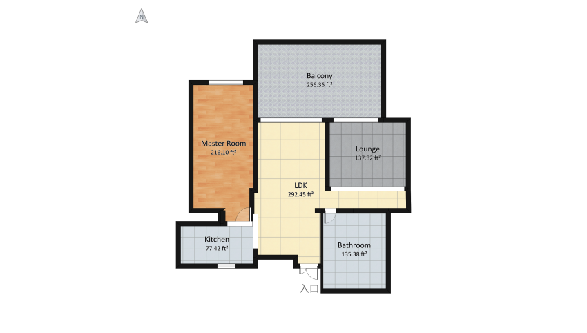 Cozy Black and White Summer House floor plan 112.43