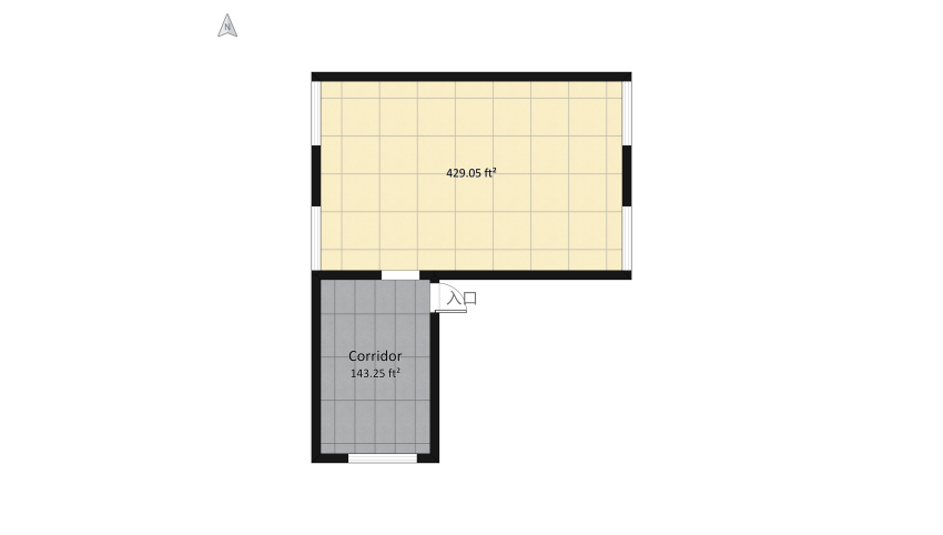 Sala de estar - apartamento con grandes ventanas floor plan 58.2