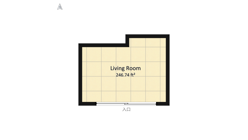 Warm Living Room floor plan 25.4