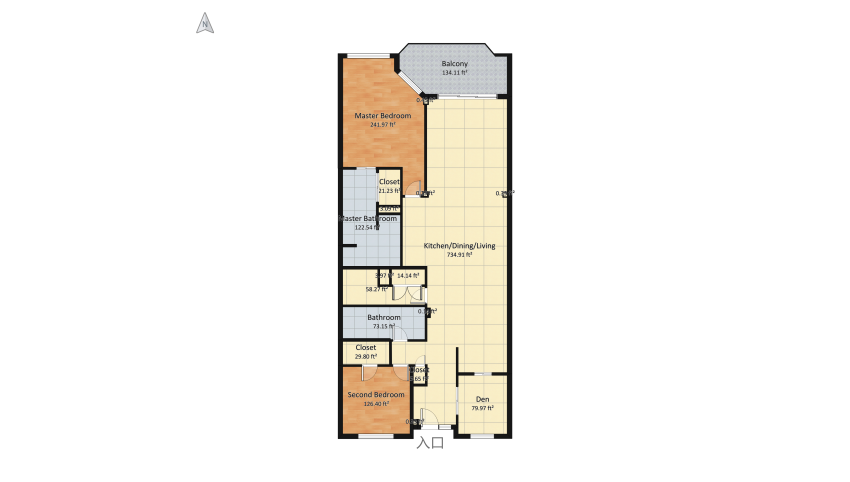 Reyburn's (current) floor plan 169.22