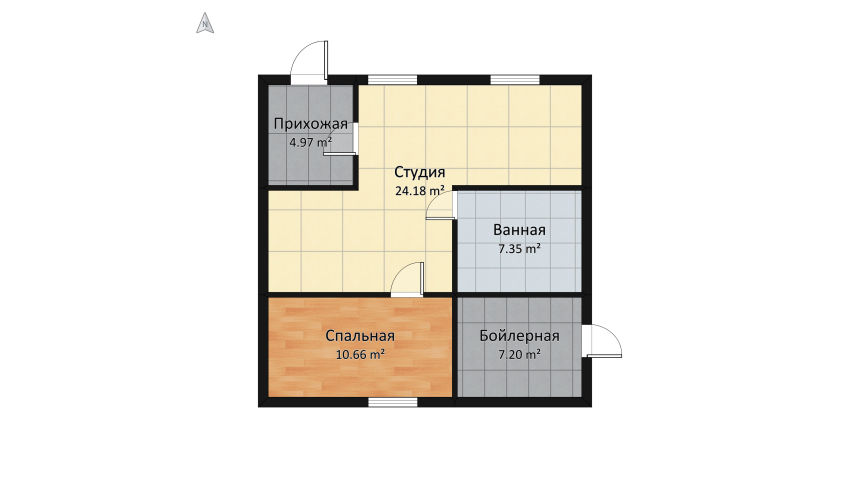 Дом 2 floor plan 60.46