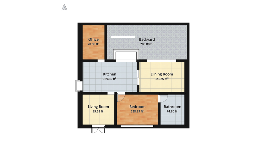 Neutral Toned Urban Home floor plan 103.16