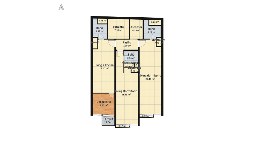 Apart Hotel - Massini Suites floor plan 126.97
