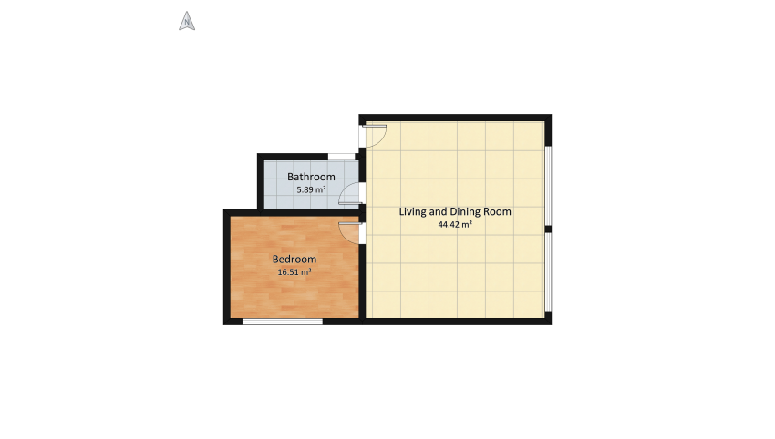 studio apartement floor plan 73.39