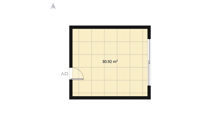 Bed(Grey)Room floor plan 33.66