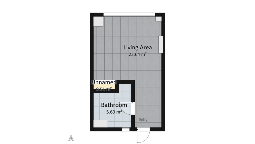 Minimai and Tropical Hybrid Apartment floor plan 29.85