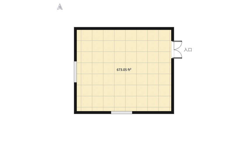 "Asian Contemporary" floor plan 66.4