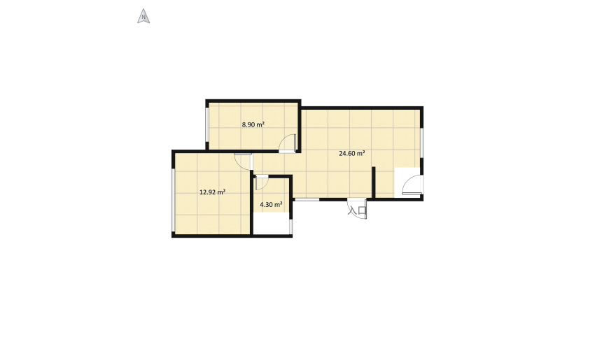 Bungalow House floor plan 55.45