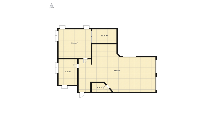 city apartment floor plan 168.85