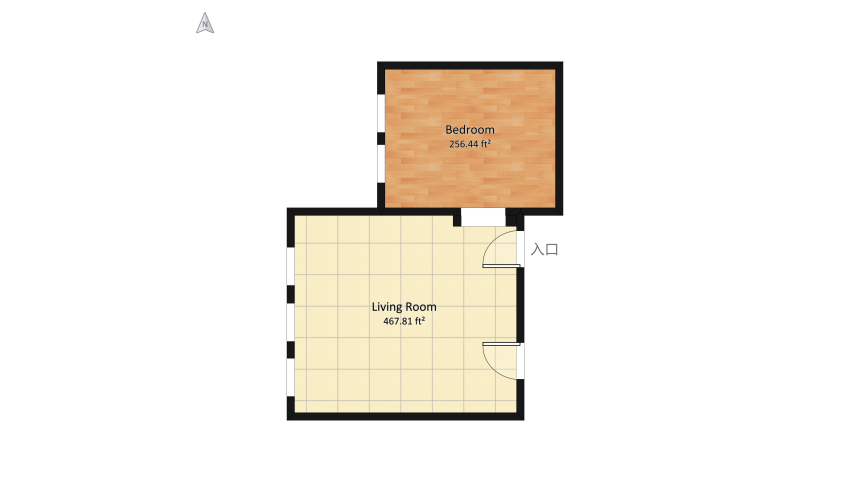 Contemporary and traditional floor plan 73.62