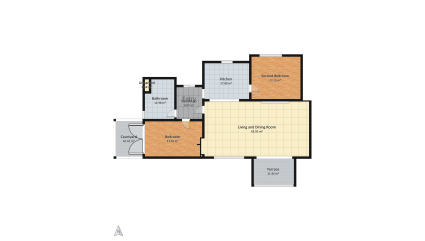 Apartamento escandinavo floor plan 170.27