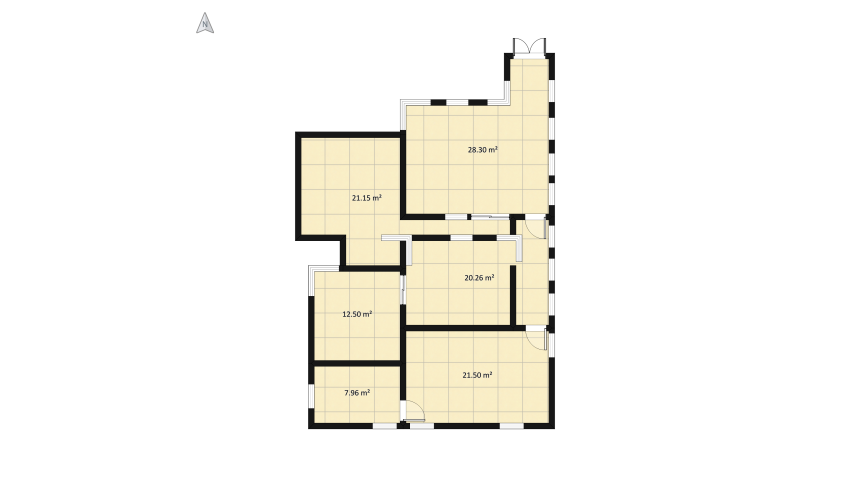 MODERN APARTMENT LIVING ROOM floor plan 25.38