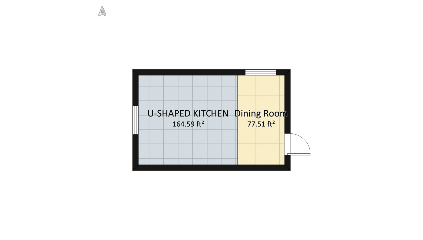 Eclectic  U-Shaped Kitchen floor plan 24.9
