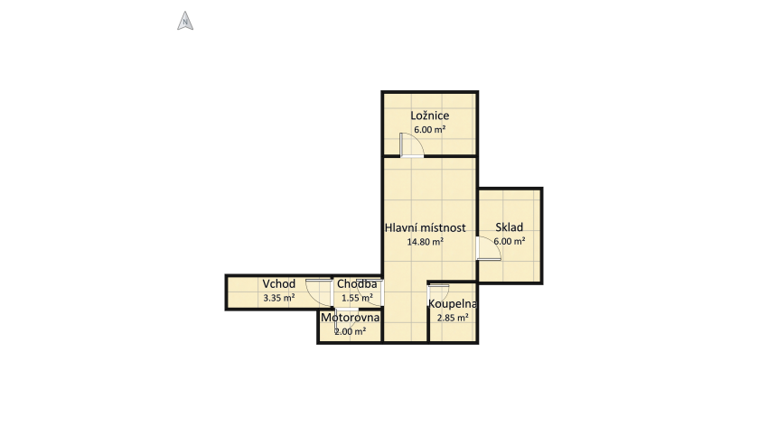kryt - varianta 4 - 37 m2_copy floor plan 39.85